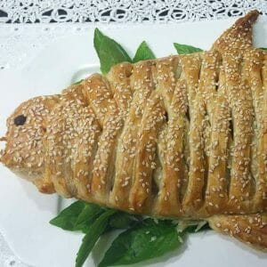 מאפה בשר בצורת דג לראש השנה