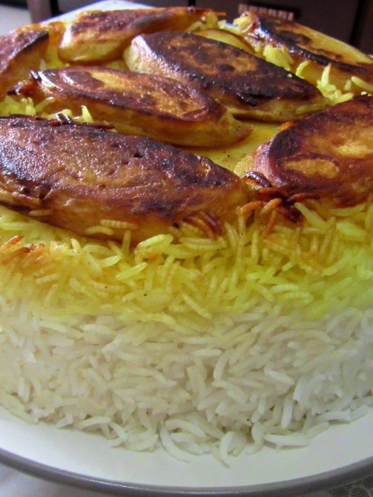 אורז פרסי מתכון, מתכון לאורז פרסי, אורז עם תפוחי אדמה