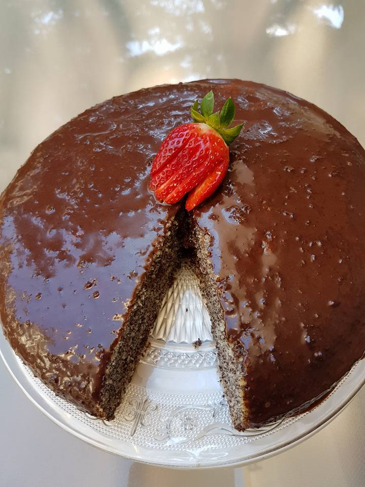 עוגת פרג שוקולד