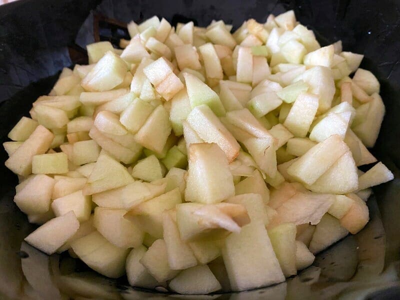עוגת תפוחים עם קצף